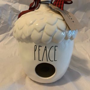 Rae Dunn peace acorn birdhouse